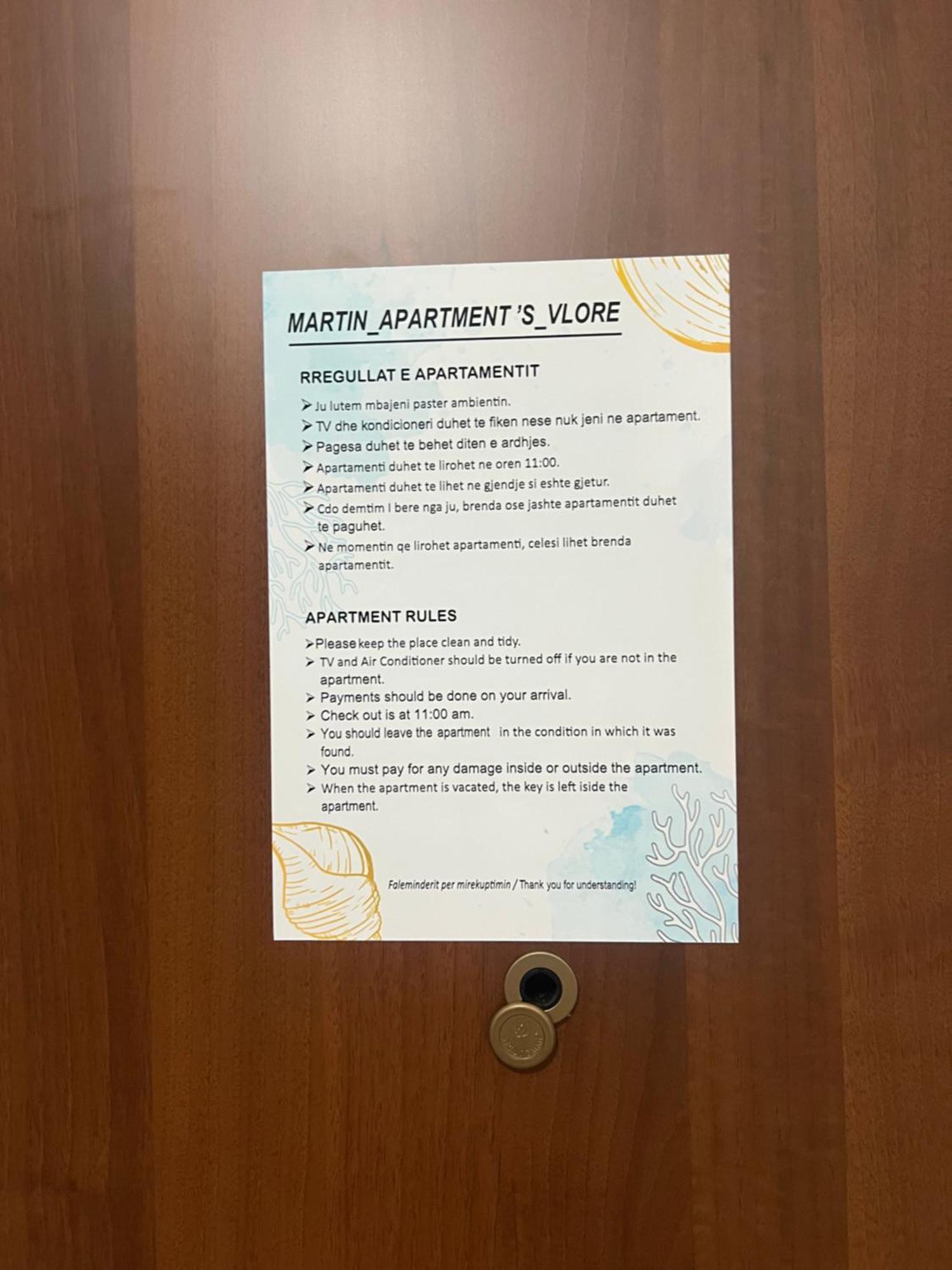 Apartmán Martin Ferraj Riviera Vlorë Exteriér fotografie